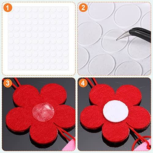 1000 Pcs Double Sided Adhesive Dots Clear Glue Point Tape Stickers Balloon Glue Round Mini No Traces Adhesive Sticker Dot Sticker for Classroom Decor Craft DIY Office (1000 Count)