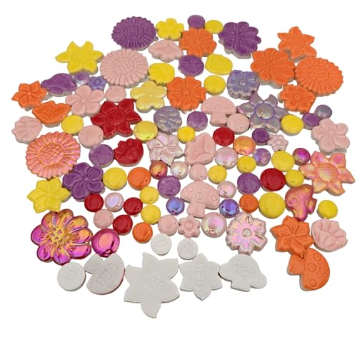 500g 1.1lb Random Color Irregular Ceramics Mosaic Tiles (16 Ounce)