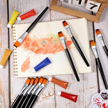 10 Pcs 3 4 Inch Flat Paint Brushes Acrylic Painting Craft
