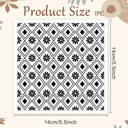 Plaid Pattern Polymer Clay Texture Sheets Rhombus Style Silicone Texture Stamp Clay Texture Mat Modeling Pattern Pad Sheets for Jewelry and Earrings Tools