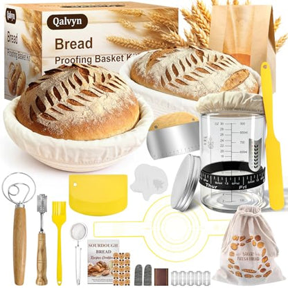 Sourdough Starter Kit with Basket Sourdough Starter Jar for Beginner