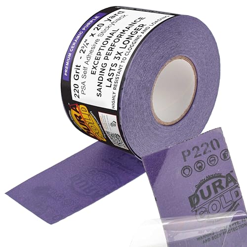 Premium 220 Grit PSA Purple Film Ceramic Longboard Sandpaper (60 Foot)