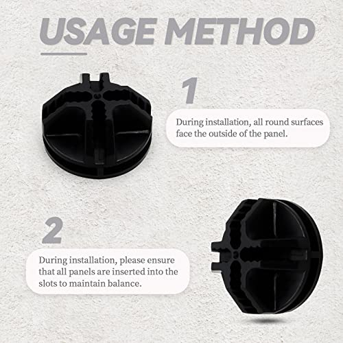 16 Pcs Black Plastic Connector for Wire Grid Cube (16 Count)