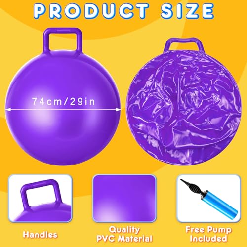 3 Pcs 29 Inch Bouncing Ball with Handle
