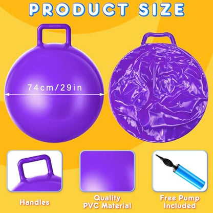 3 Pcs 29 Inch Bouncing Ball with Handle