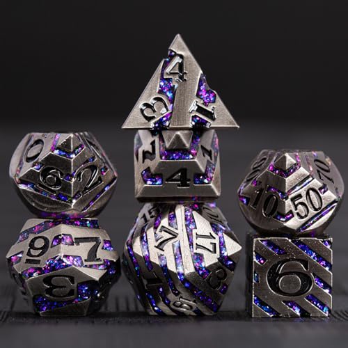 Inlay Metal Dice Set 7pcs