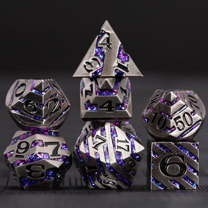 Inlay Metal Dice Set 7pcs