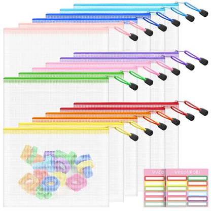 18pcs Mesh Zipper Pouch Bags Small (9 Count)