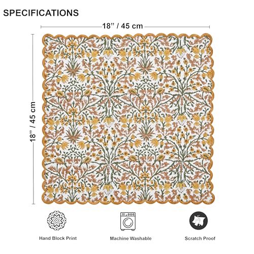 Hand Block Print Cloth Napkins (4.2329 Ounce)