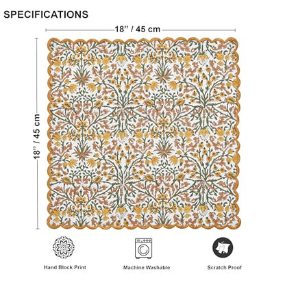 Hand Block Print Cloth Napkins (4.2329 Ounce)