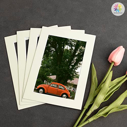 Mat Board Center 10 Pack 5x7 Photo Mats for 4x6 Picture (10 Count)