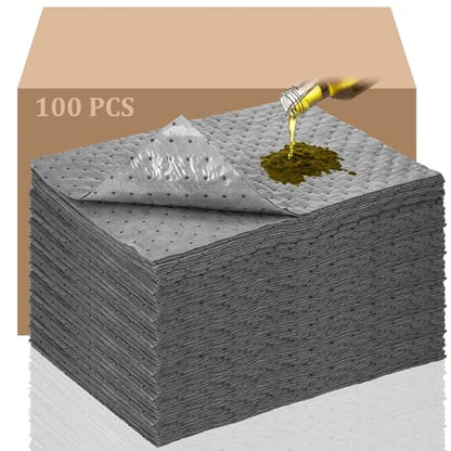 Adhesive Backed Oil Absorbent Pads (100 Count)