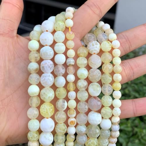 90pcs Adabele Natural Faceted Yellow Fire Agate Gemstone 4mm