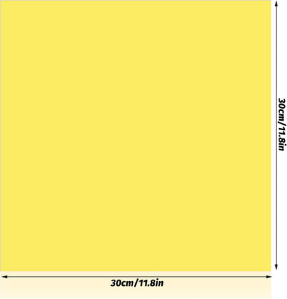 Lystaii 9pcs Lighting Gel Filter 11.8 x 11.8 Inches Gel Light Filter Color Correction Colored Overlays Transparent Color Filters Film Plastic Sheets for Film, Video, Photo, Stage Studio (Yellow)