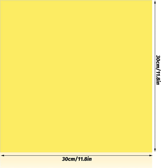 Lystaii 9pcs Lighting Gel Filter 11.8 x 11.8 Inches Gel Light Filter Color Correction Colored Overlays Transparent Color Filters Film Plastic Sheets for Film, Video, Photo, Stage Studio (Yellow)