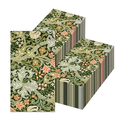 80PCS Vintage Floral Paper Napkins