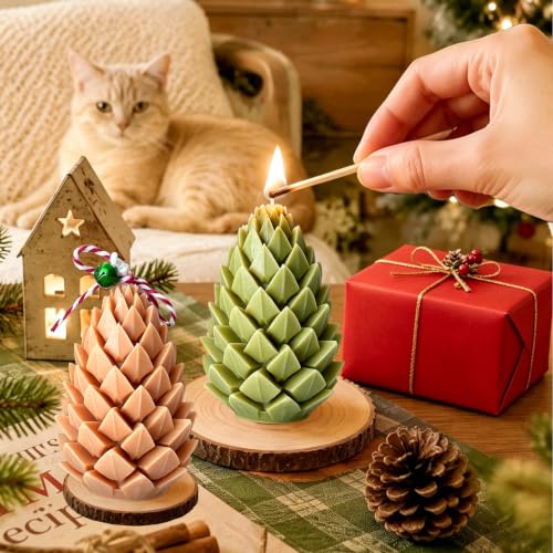 Christmas Pinecone Candle Mold