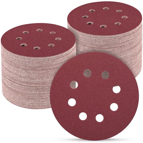 100PCS 5 Inch Sanding Discs 240 Grit Sandpaper for Orbital Sander (100 Count)