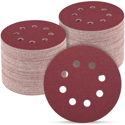 100PCS 5 Inch Sanding Discs 240 Grit Sandpaper for Orbital Sander (100 Count)
