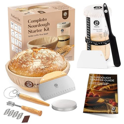 Sourdough Bread Starter Kit with Jar and Baking Supplies