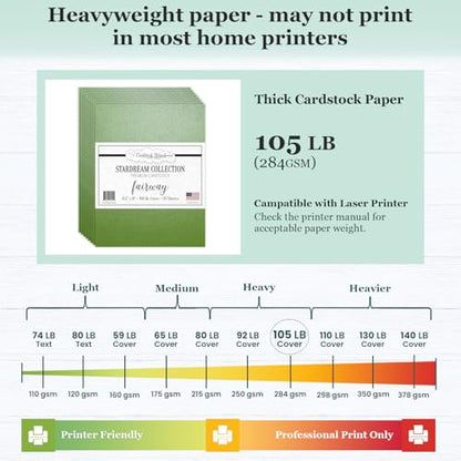 Cardstock Warehouse Stardream Fairway Green Cardstock Paper (25 Count)
