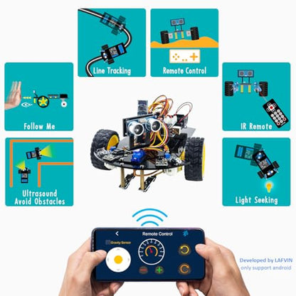 2WD Smart Robot Car Kit V2 with Bluetooth
