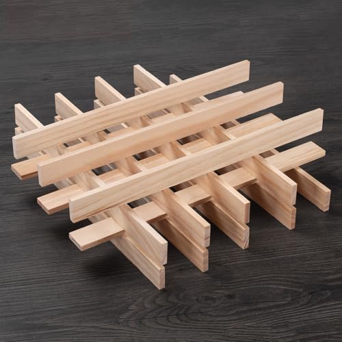 Wood Strips Slats Wooden Dowels for Crafts 1 (15 Count)