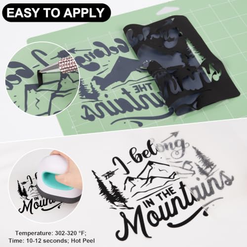 Black Heat Transfer Vinyl Roll 12" x12ft Matte HTV Vinyl