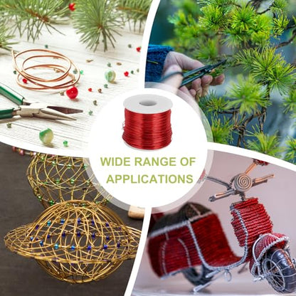 20 Gauge Anodized Aluminum Craft Wire Bendable Bonsai Training Wire 771 Feet 0.8mm for Sculpting Crafts Wreath Floral Beading Jewelry Making