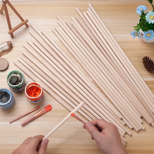 Wood Dowels Wooden Dowel Rods for Crafts (25 Count)