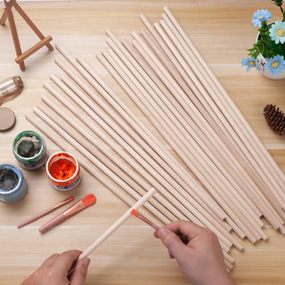Wood Dowels Wooden Dowel Rods for Crafts (25 Count)