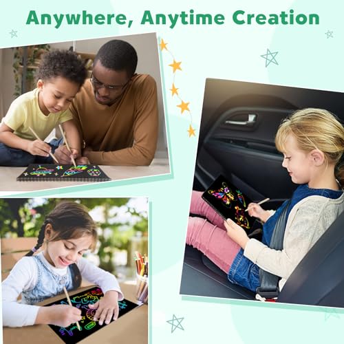 2 Pack Rainbow Scratch Paper Notebooks