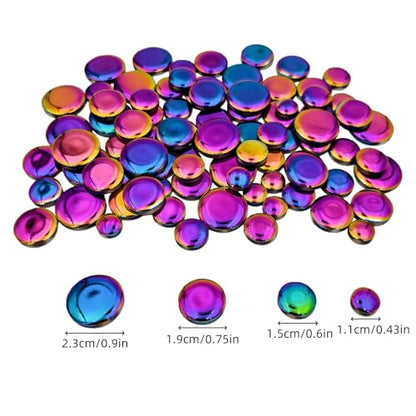 200g Iridescent Round Mosaic Tiles for Crafts Bulk
