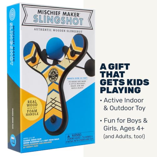 Mischief Maker® Wooden Slingshot for Kids with Soft Foam Balls (4 Count)