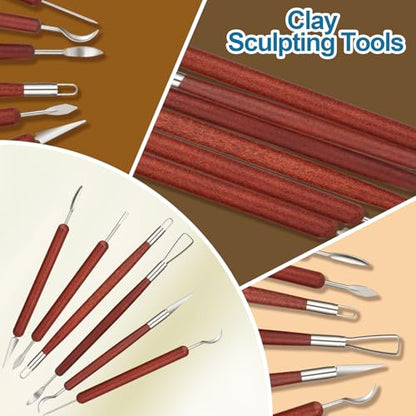 6 Pcs Double Ended Clay Carving Tools Set for Adults