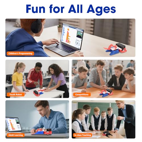 2-in-1 Football & Battle Robot Car Kit, ESP32 APP-Remote Control Battlebolt Car Fighting Robot Toy for Kids Wireless Gameplay Robotics STEM Science Kit Birthday Gift for Boys Girls Age 8+ (One Kit)