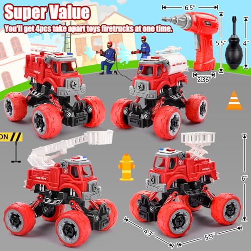 Fire Trucks Toddlers 3 (4 Count)