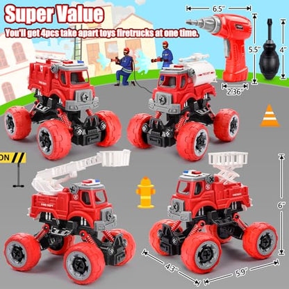 Fire Trucks Toddlers 3 (4 Count)