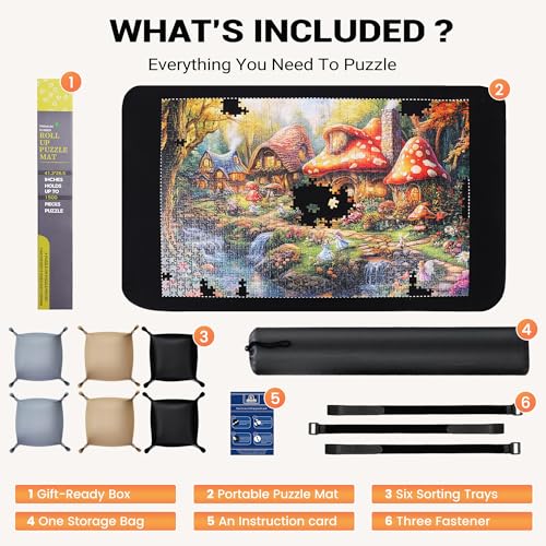 Extra Large Jigsaw Puzzle Mat Roll Up for 3000 Pieces
