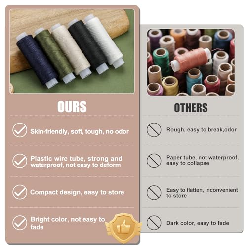 8 Rolls Sewing Thread 200 Yards Each Roll Thread for Sewing Machine (1600 Foot)