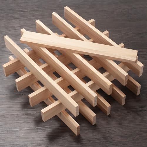 Wood Trim Wooden Strips Slats for Crafts (15 Count)