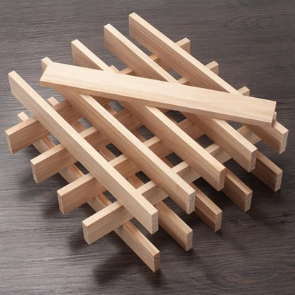 Wood Trim Wooden Strips Slats for Crafts (15 Count)