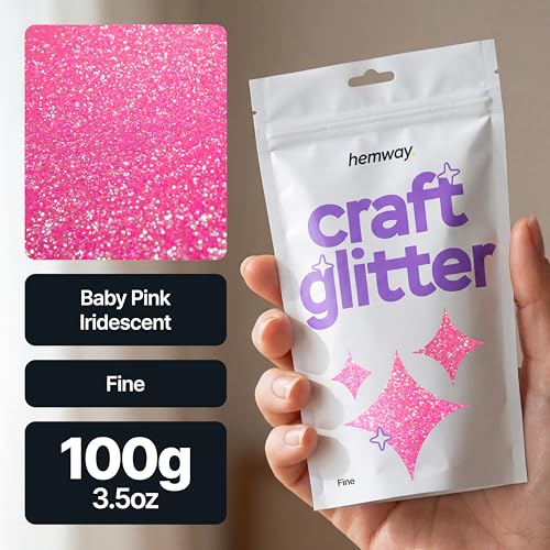 Craft Glitter Baby Pink Iridescent 100g Fine Glitter (3.5274 Ounce)