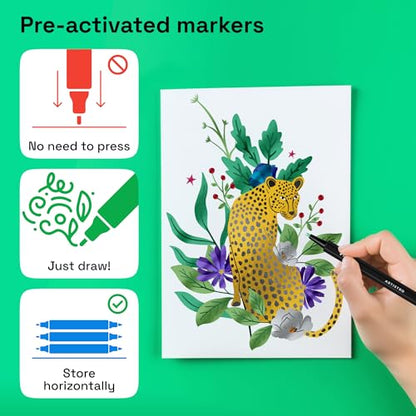 12 Metallic Paint Pens for Glass Marking (12 Count)