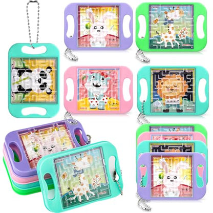 24 Pcs Mini Maze Puzzle Bulk for Kids Hawaii Party Favors Small Maze Cubes Game Educational Handheld Puzzle Travel Games Back to School Classroom Exchange Gift for Student (24 Count)