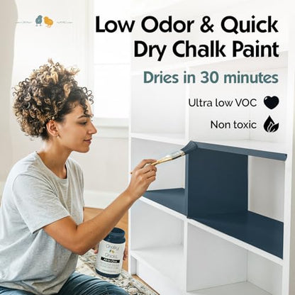 Deep Blue 4 Fl Oz Chalk Paint for Furniture All in One