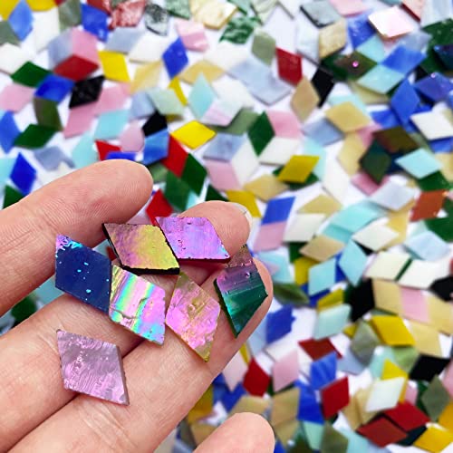 Magic Iridescent Mosaic Tiles for Crafts (15 Ounce)