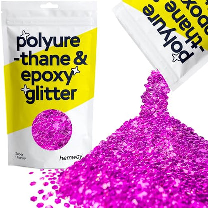 Resin Glitter Fuchsia Pink 100g Super Chunky (3.5 Ounce)