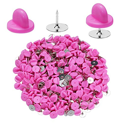 400pcs PVC Rubber Pin Backs Heliltd Butterfly Clutch Pins Tie Tacks Blank Pins for Uniform Badges Backing Holder Clasp Lapel Pin Enamel Pins (400 Count)