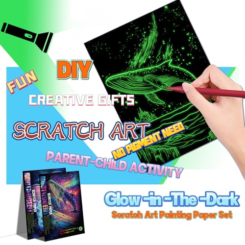 Glow in The Dark Scratch Art for Adults